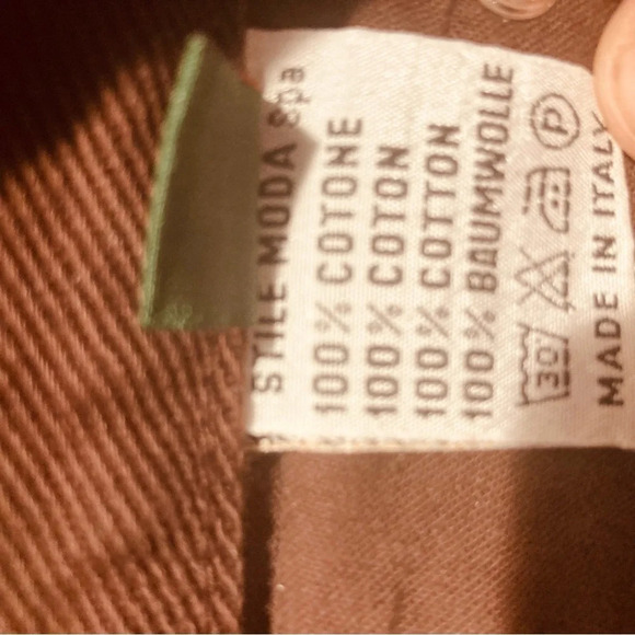 KATHARINE HAMNETT Sz 32 Tapered Slim Leg High Rise Jeans in Brown NWT - Picture 10 of 11